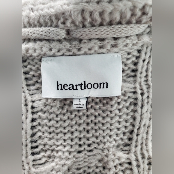 Anthropologie Heartloom Gray Sweater Long Heavy Warm‎ oversize Sz Large - Picture 6 of 7